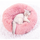 Cozy Plush Soft Fluffy Pet Bed Dog Cat Bed (Pink, 40cm)