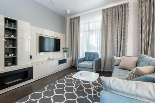 using rugs to define spaces