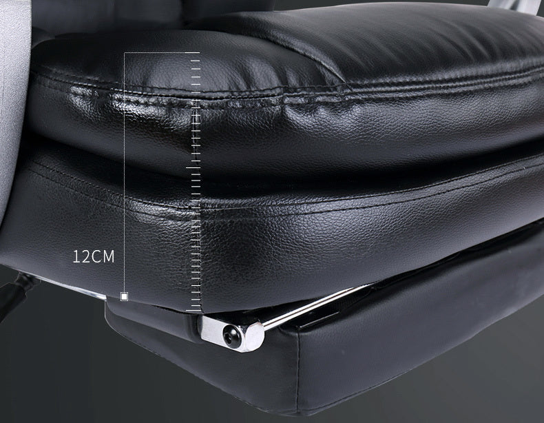 Apex Deluxe Executive Reclining Office Chair with Foot Rest & Massager (Black) - Dshop.com.au