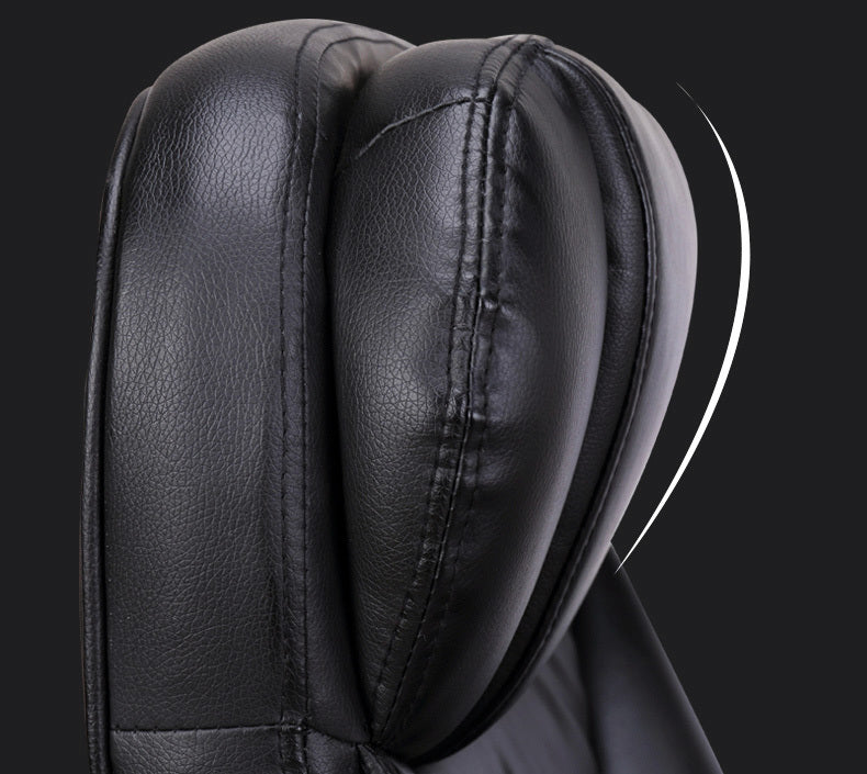 Apex Deluxe Executive Reclining Office Chair with Foot Rest & Massager (Black) - Dshop.com.au