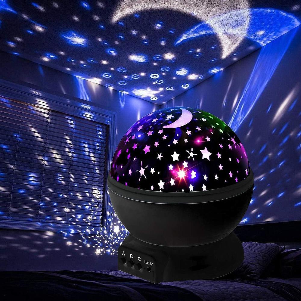 Star Projector Night Light Starry Sky Constellation Projection Lamp (Black) - Dshop.com.au