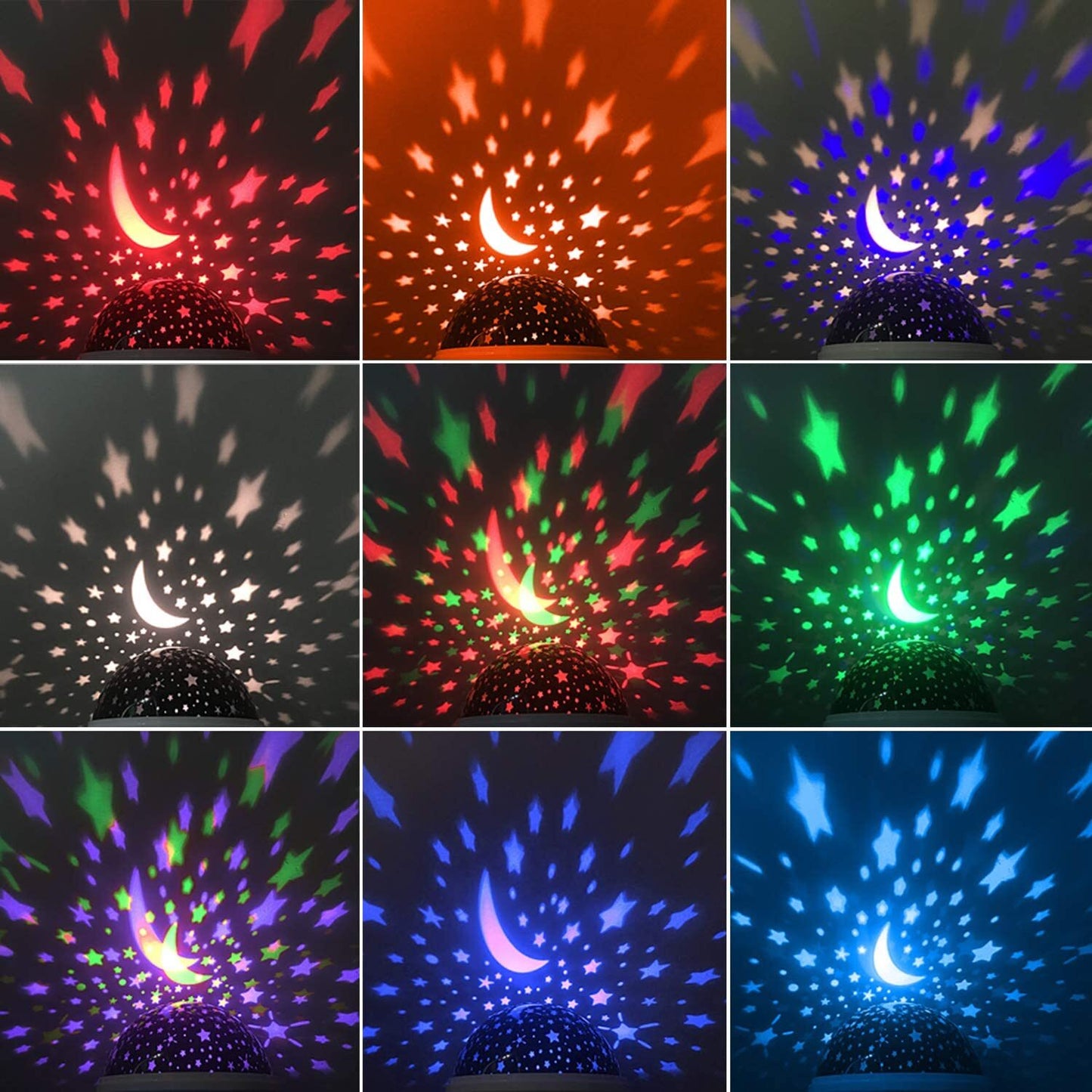 Star Projector Night Light Starry Sky Constellation Projection Lamp (Black) - Dshop.com.au
