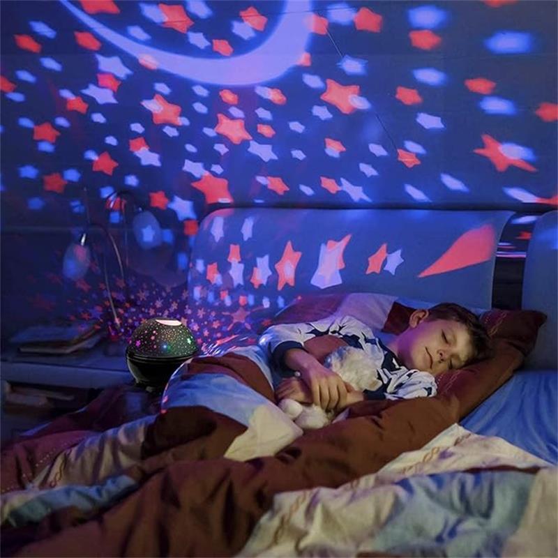 Star Projector Night Light Starry Sky Constellation Projection Lamp (Black) - Dshop.com.au