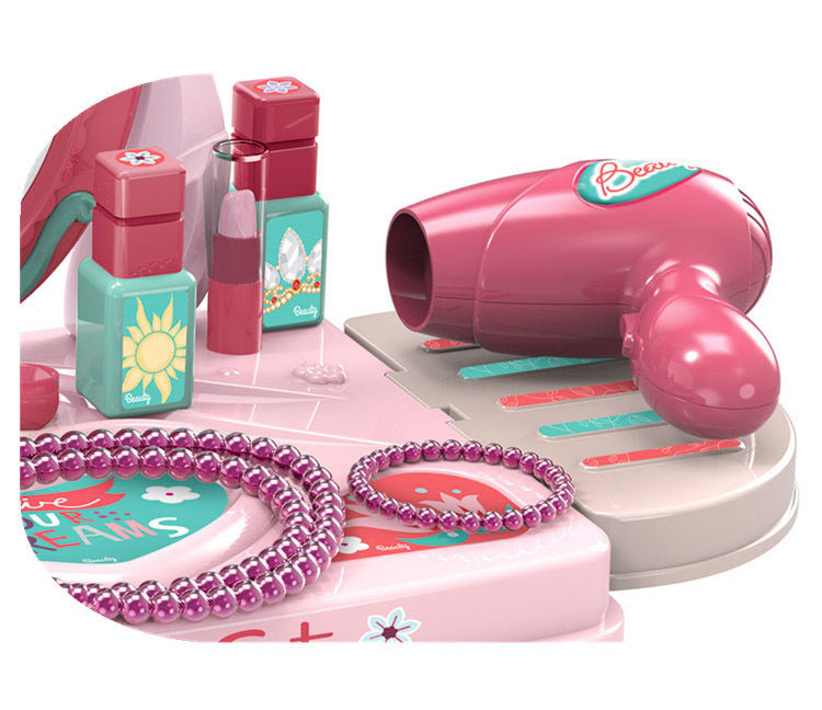 3 in 1 Beauty Dresser Vanity Table Kids Pretend Play Toy Set - Dshop.com.au