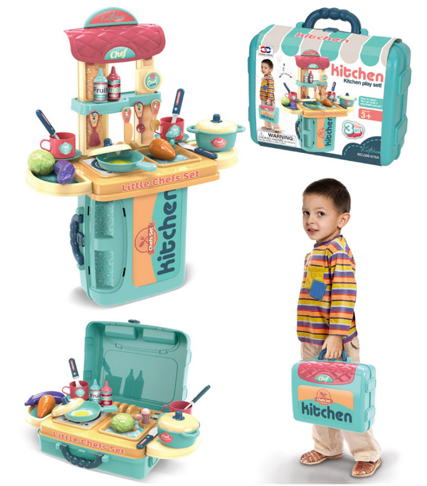 3 in 1 Kitchen Kids Pretend Play Toy Set - Dshop.com.au