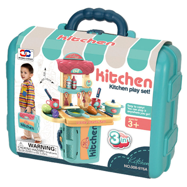 3 in 1 Kitchen Kids Pretend Play Toy Set - Dshop.com.au