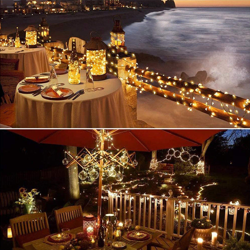 12m 100 LED Solar Powered Fairy String Lights Rechargeable Garden Patio Decor - Dshop.com.au
