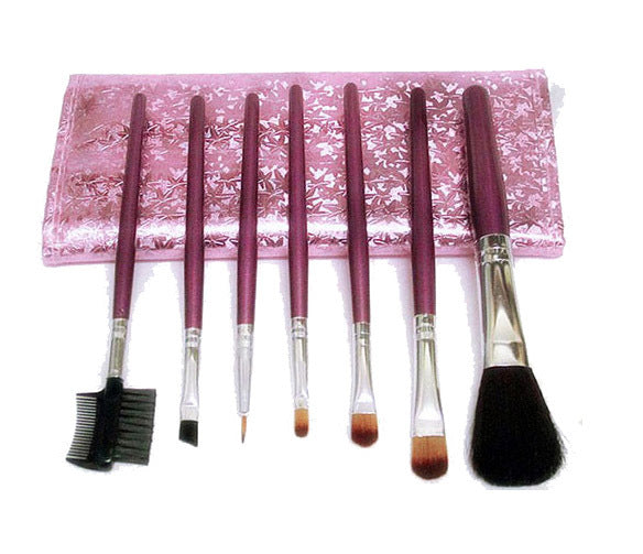 7PC Professional Beauty Make up Brush Set with Purse - Dshop.com.au