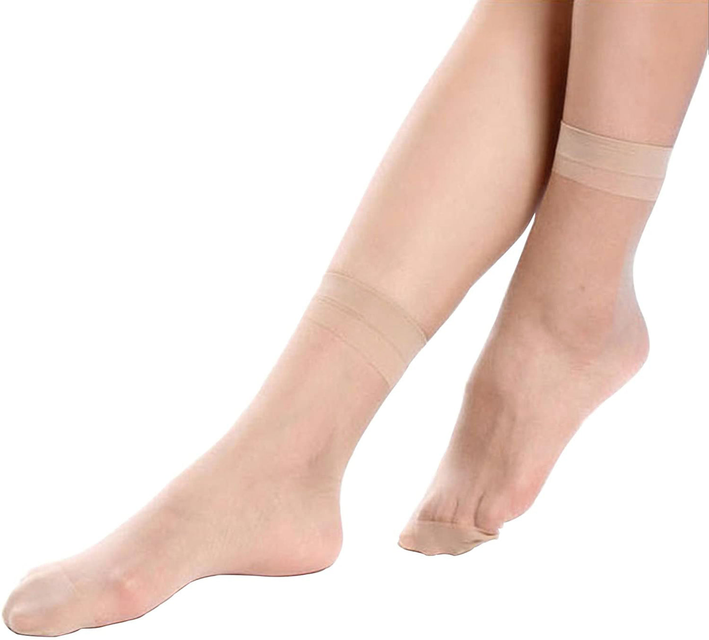 5 Pairs Ladies Ankle Stocking Socks (NUDE / CLEAR) - Dshop.com.au