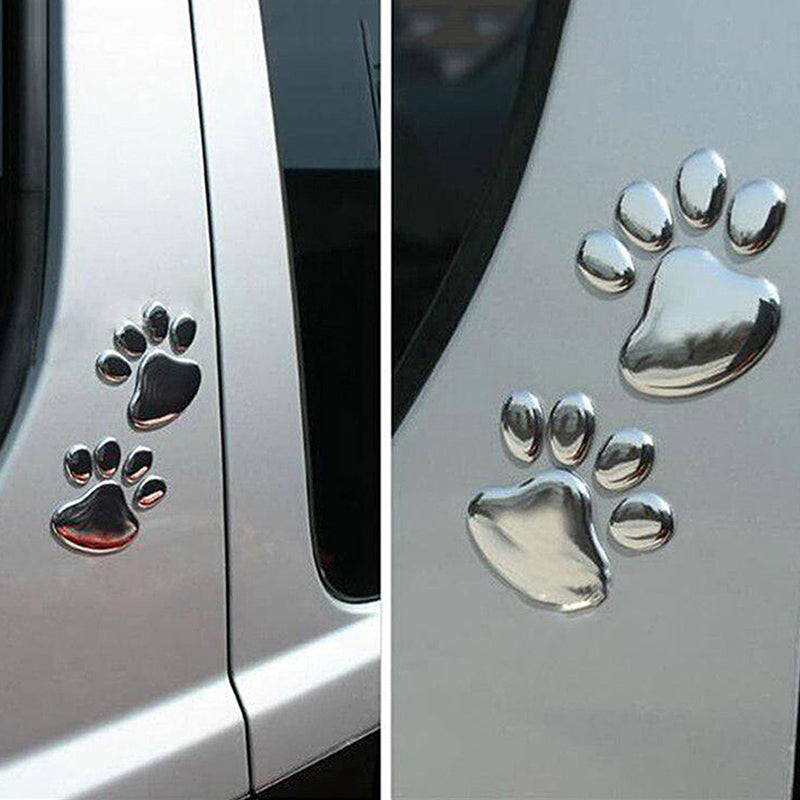 2 x Cute Pawprint Car Home Sticker Badge Auto Decal Stickers - Dshop.com.au