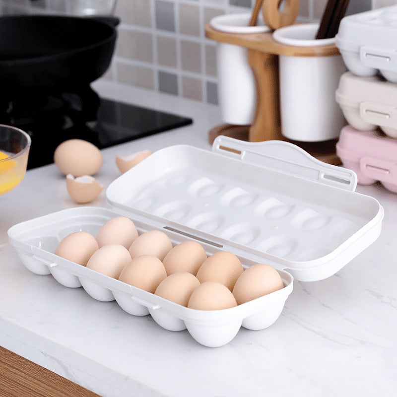 12-Grid Egg Holder Anti-Collision Eggs Storage Box Fridge Tray Container - Dshop.com.au