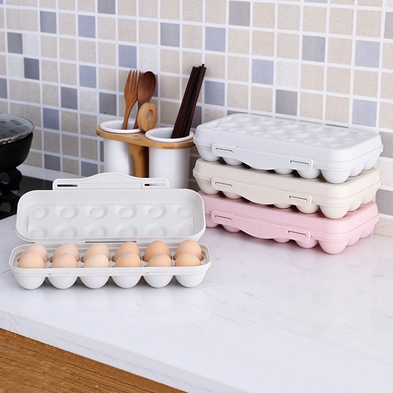 12-Grid Egg Holder Anti-Collision Eggs Storage Box Fridge Tray Container - Dshop.com.au