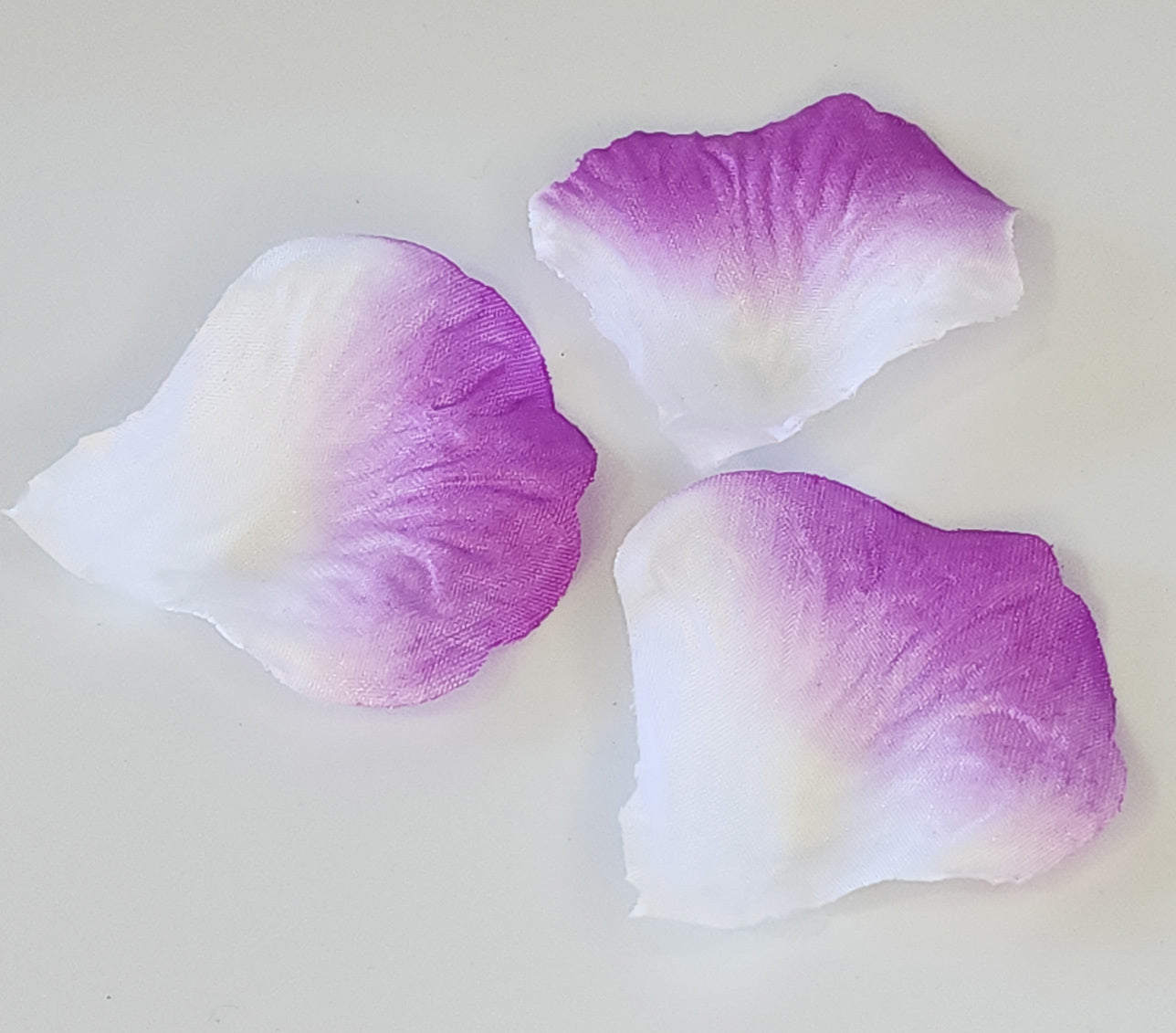 100 Wedding Bridal Flower Rose Petals (Ivory & Purple) - Dshop.com.au