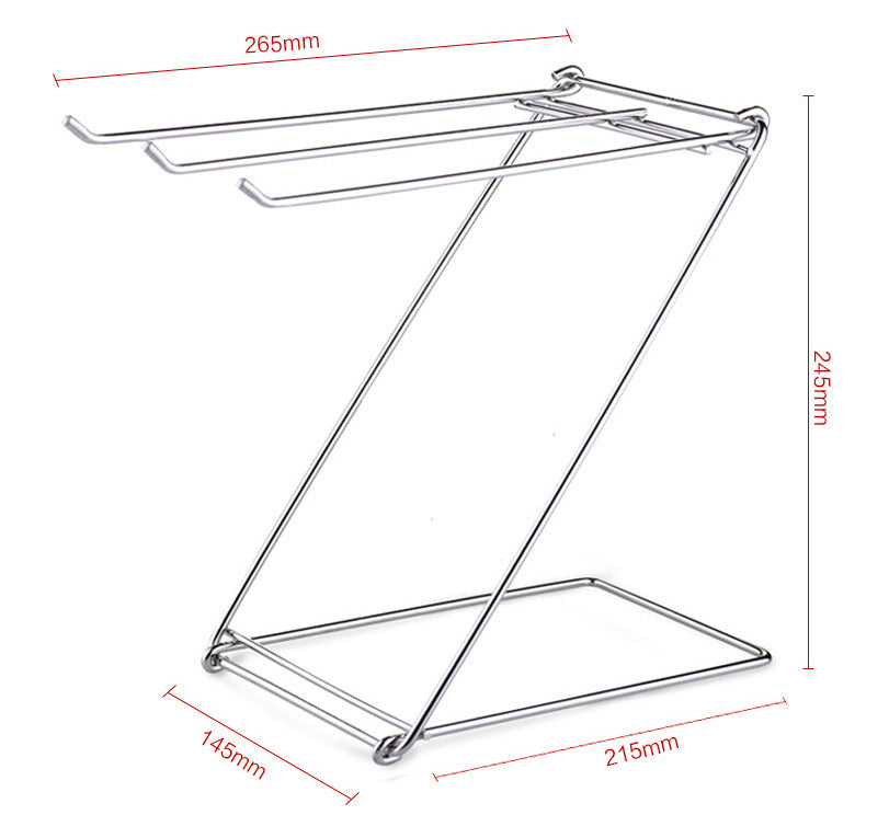 Kitchen Bathroom Benchtop Mini Towel Hanger Storage Rack - Dshop.com.au