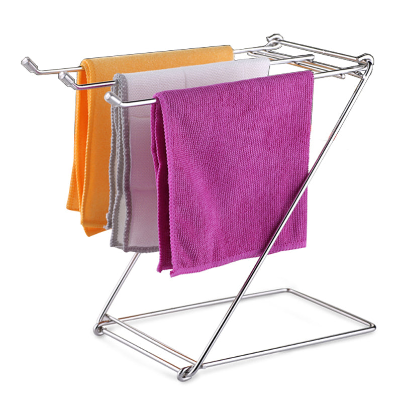 Kitchen Bathroom Benchtop Mini Towel Hanger Storage Rack - Dshop.com.au