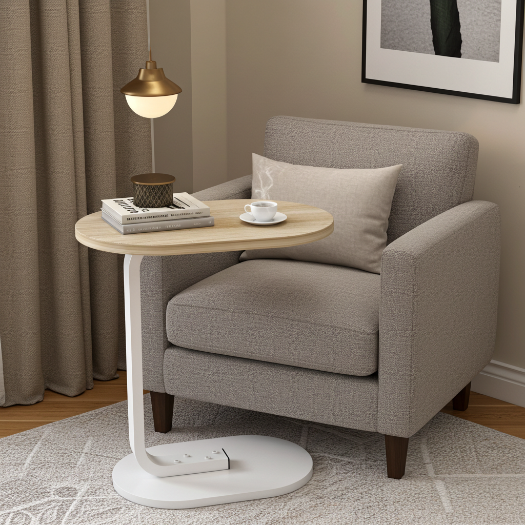 Cogency Sofa Bed Side Table Laptop Desk Accent Coffee Stand