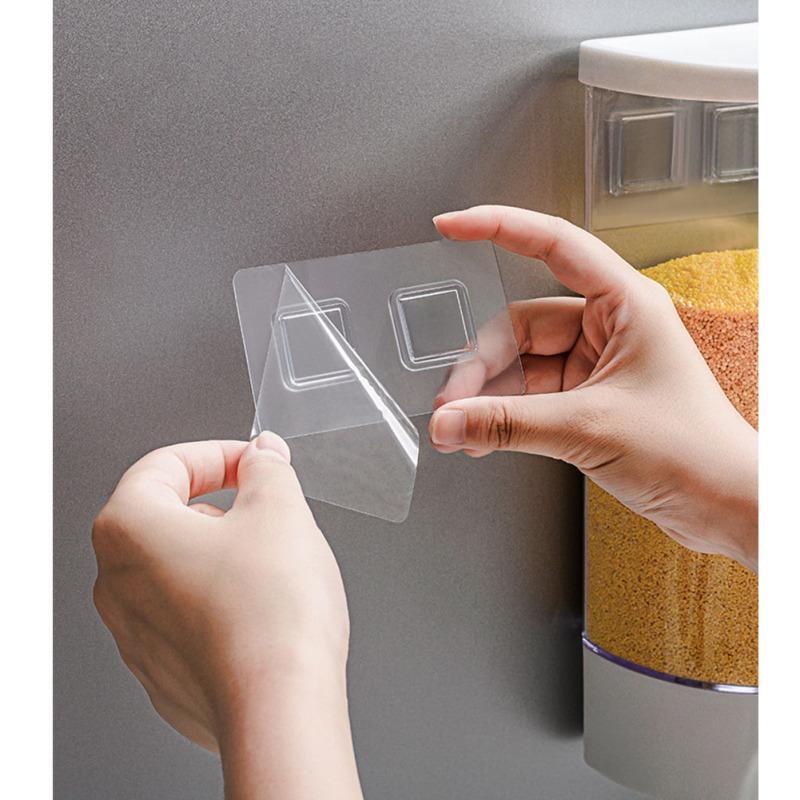 Wall-Mounted Food Dispenser Storage Box Kitchen Rice Grain Container - Dshop.com.au