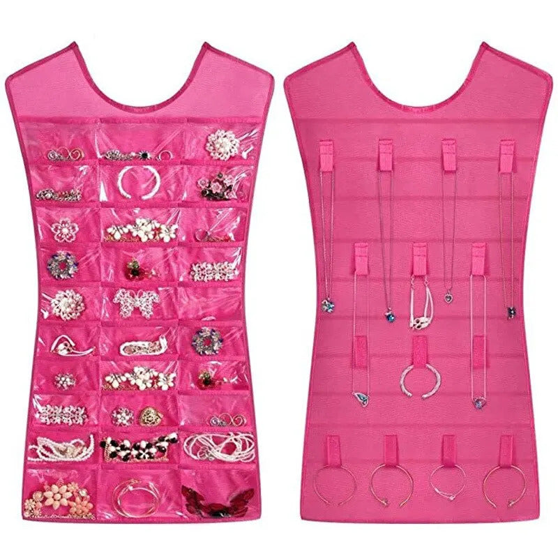2 x Cute Little Dress Jewellery Storage Hanger (2 x Pink) - Dshop.com.au