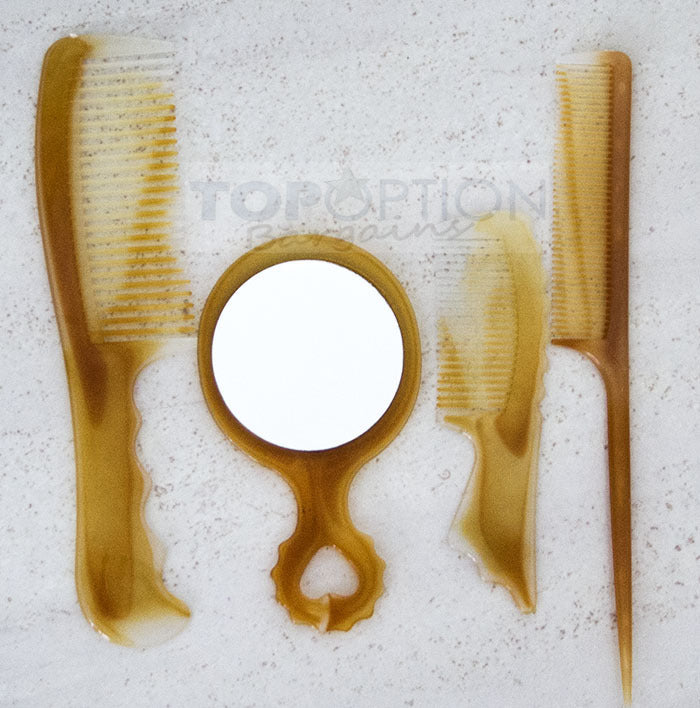 4-Piece Combs & Mirror Set - Dshop.com.au