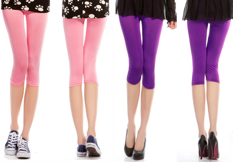 Fitted Tights 3/4 Length Skinny Leggings