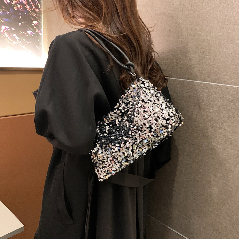 Luxury Sequined Designer Handbag Glitter Sparkle Evening Bag Clutch Purse - Dshop.com.au