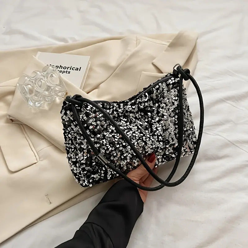 Luxury Sequined Designer Handbag Glitter Sparkle Evening Bag Clutch Purse - Dshop.com.au