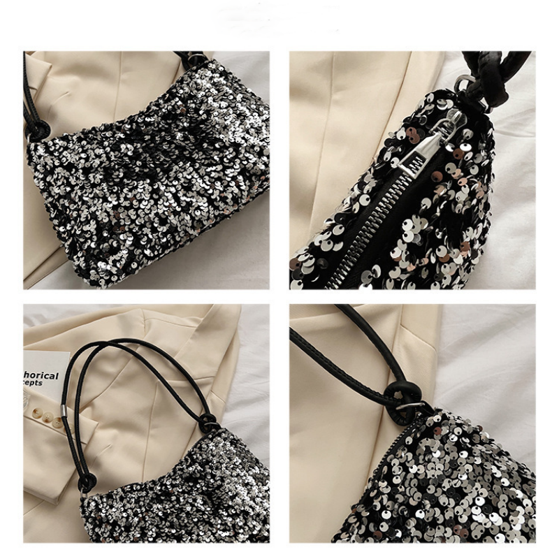 Luxury Sequined Designer Handbag Glitter Sparkle Evening Bag Clutch Purse - Dshop.com.au