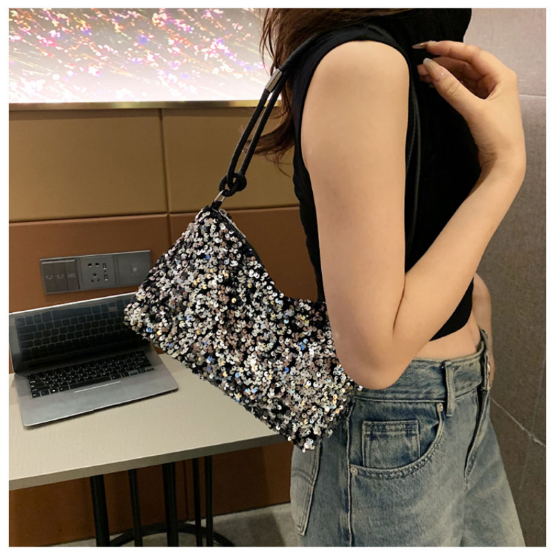 Luxury Sequined Designer Handbag Glitter Sparkle Evening Bag Clutch Purse - Dshop.com.au