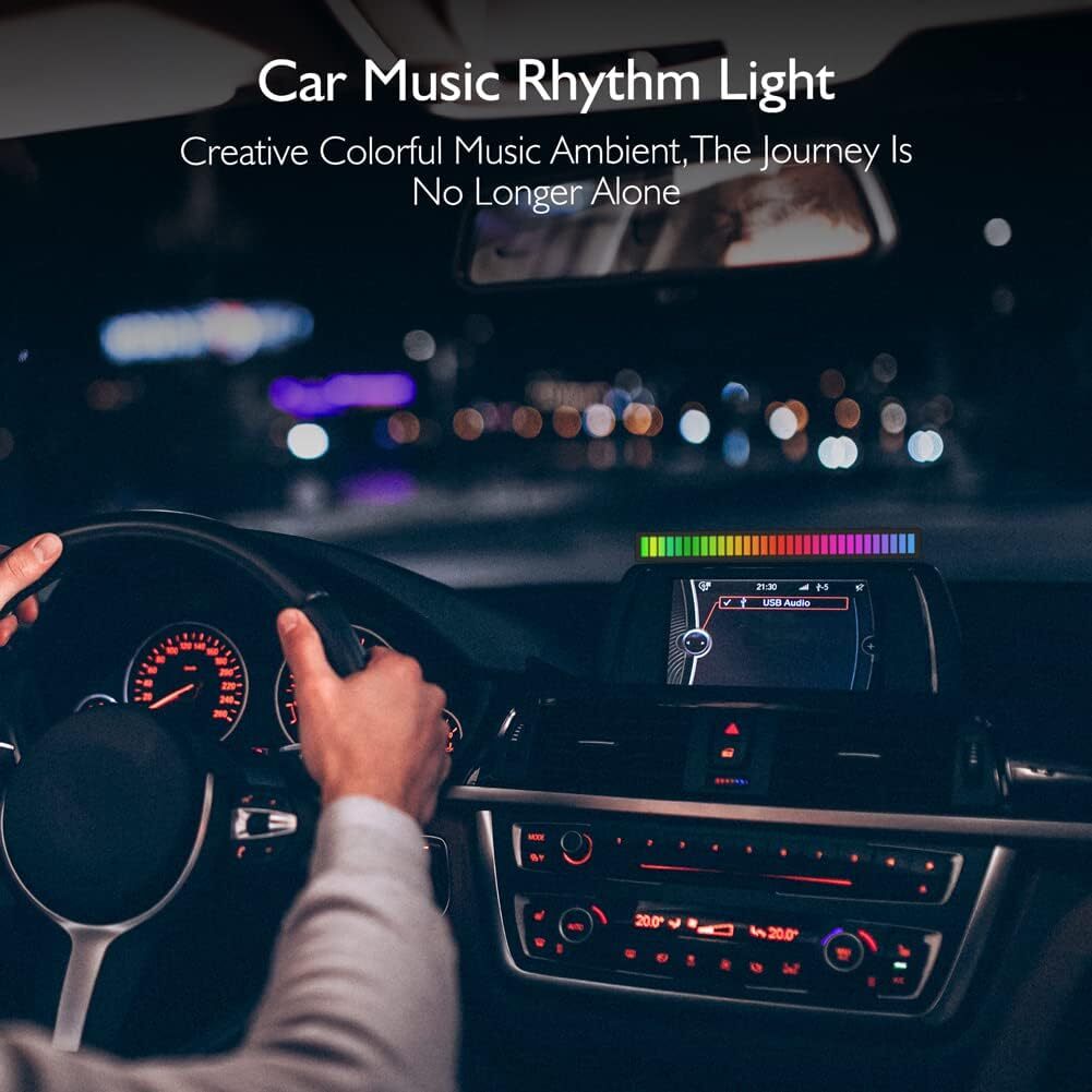 Smart 16 RGB LED Sound Control Music Rhythm Sync Light Bar Dancing Lamp - Dshop.com.au
