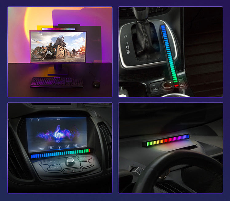 Smart 16 RGB LED Sound Control Music Rhythm Sync Light Bar Dancing Lamp - Dshop.com.au