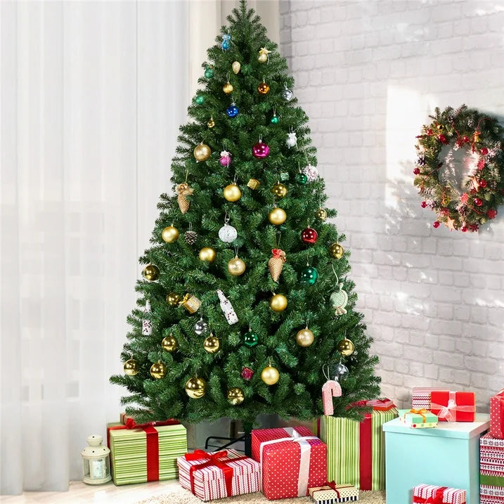 2.4m Lush Traditional Green Christmas Tree 1200 Tips
