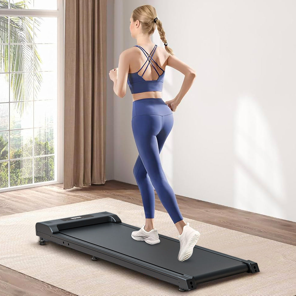 2-in-1 Fitness Foldable Electric Treadmill Exercise Machine Walking Running Pad