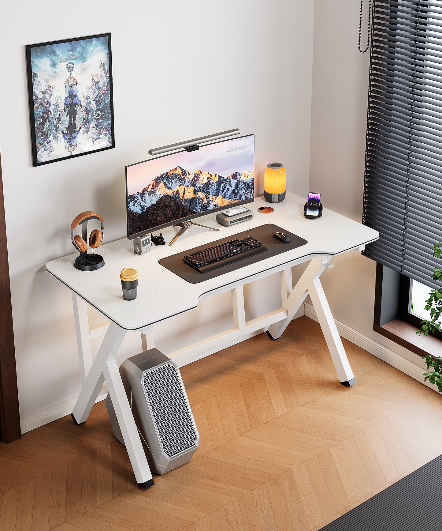 Large Vertex Modern Multifunctional Ergonomic Computer Desk