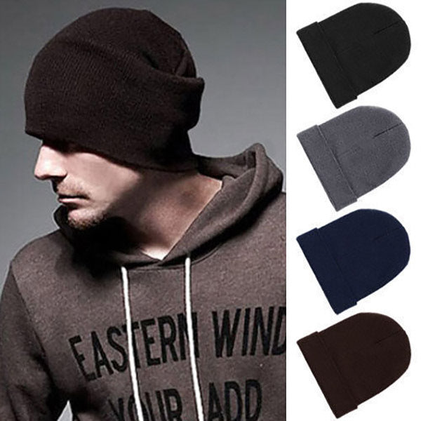 Comfortable Unisex Men's Women's Beanie (BLACK) - Dshop.com.au