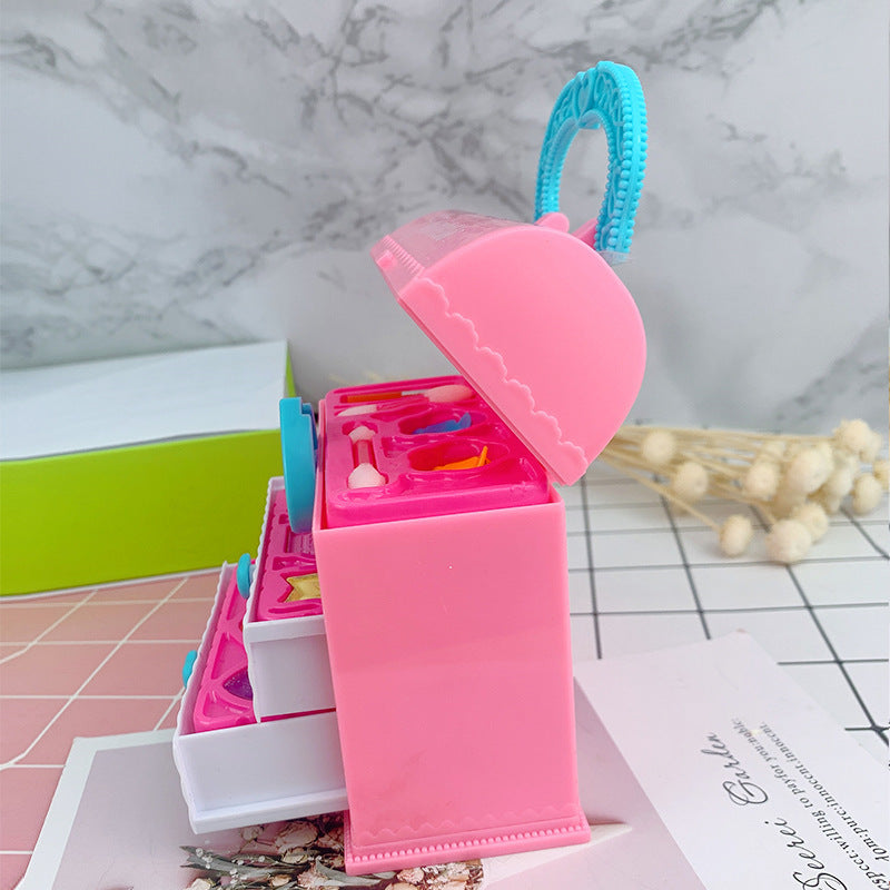 Beauty Princess Girl's Makeup Box Play Set 3-Tier Cosmetic Case with Drawers - Dshop.com.au