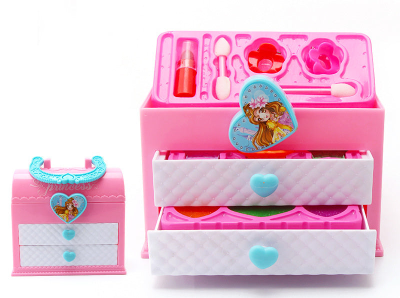 Beauty Princess Girl's Makeup Box Play Set 3-Tier Cosmetic Case with Drawers - Dshop.com.au