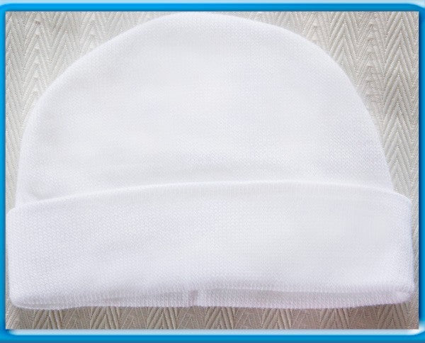 White Baby Newborn Infant Beanie Cotton Knit Hat Cap - Dshop.com.au