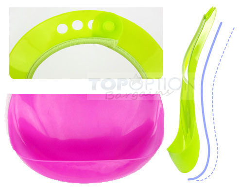 Waterproof Adjustable Bib with Crumb-Catcher (Yellow) - Dshop.com.au
