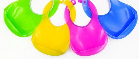 Waterproof Adjustable Bib with Crumb-Catcher (Yellow) - Dshop.com.au