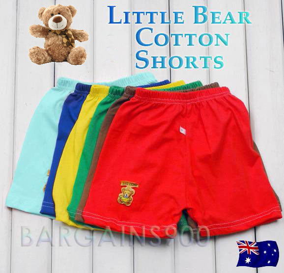 Kids Cotton Shorts 1-4 Years Old Boys Girls Toddlers - Mixed Colours - Dshop.com.au