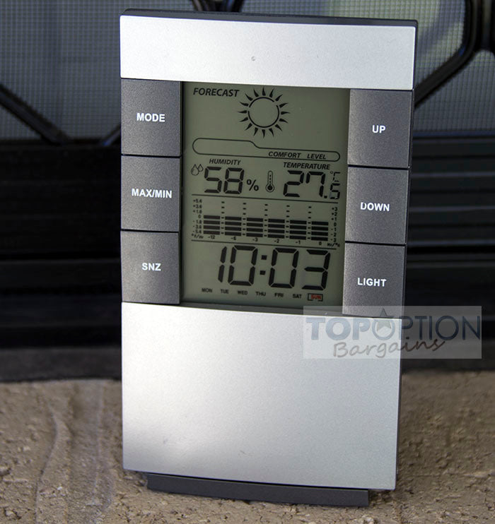 2 x Multifunction Desk Weather Station Alarm Clocks - Dshop.com.au