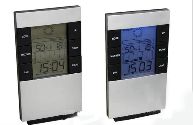 2 x Multifunction Desk Weather Station Alarm Clocks - Dshop.com.au