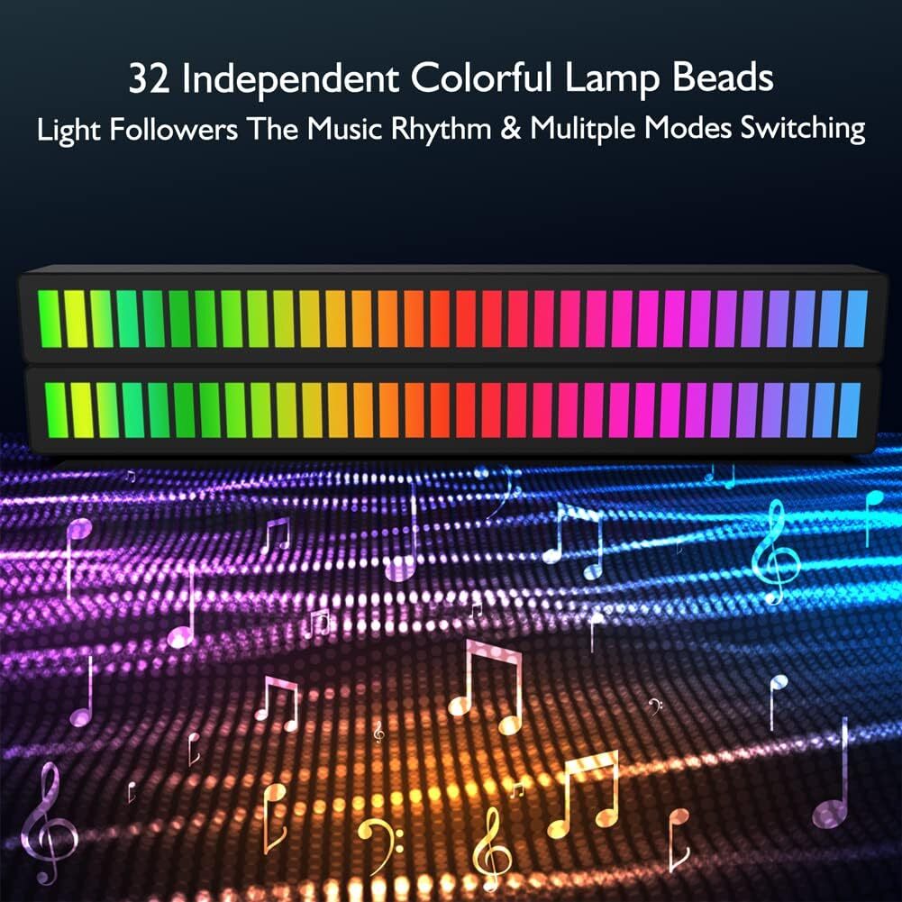 Smart 32 RGB LED Sound Control Music Rhythm Sync Light Bar Dancing Lamp - Dshop.com.au