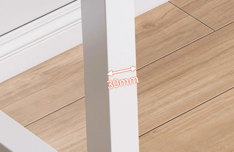 Profile Console Table Wood & Metal Narrow Desk (Rustic Oak)