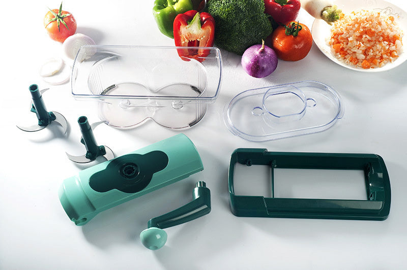 Genius Nicer Twister Vegetable Fruit Dicer Slicer Food Processor Cutter Fusion Twist 7 PC Set - Dshop.com.au