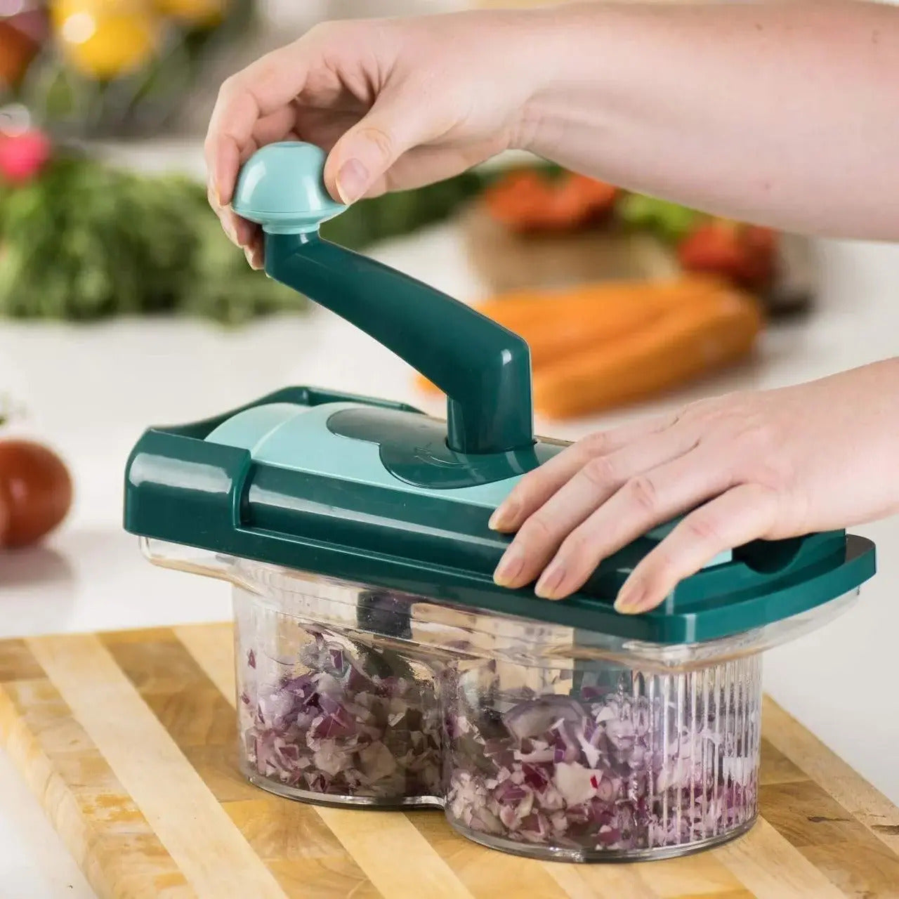 Genius Nicer Twister Vegetable Fruit Dicer Slicer Food Processor Cutter Fusion Twist 7 PC Set - Dshop.com.au