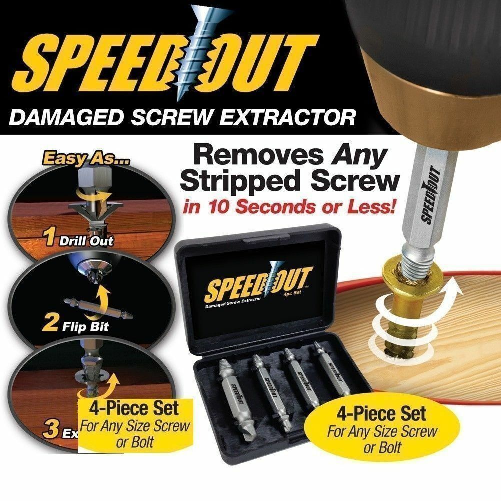 Damaged Screw and Bolt Remover Speed Out Extractor Drill Screwdriver Bits Tool Kit - Dshop.com.au