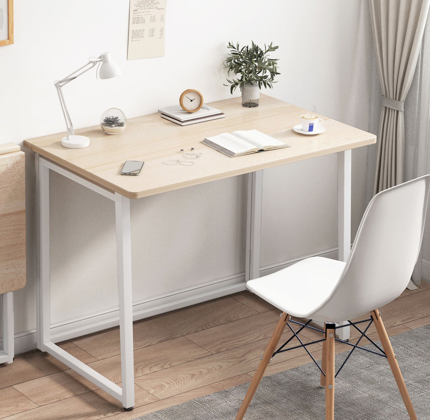 Wizard Folding Table Desk (White Oak)