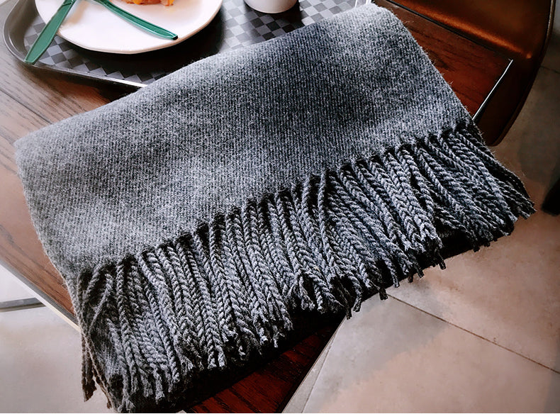 Soft Long Woven Wool Scarf - Dshop.com.au