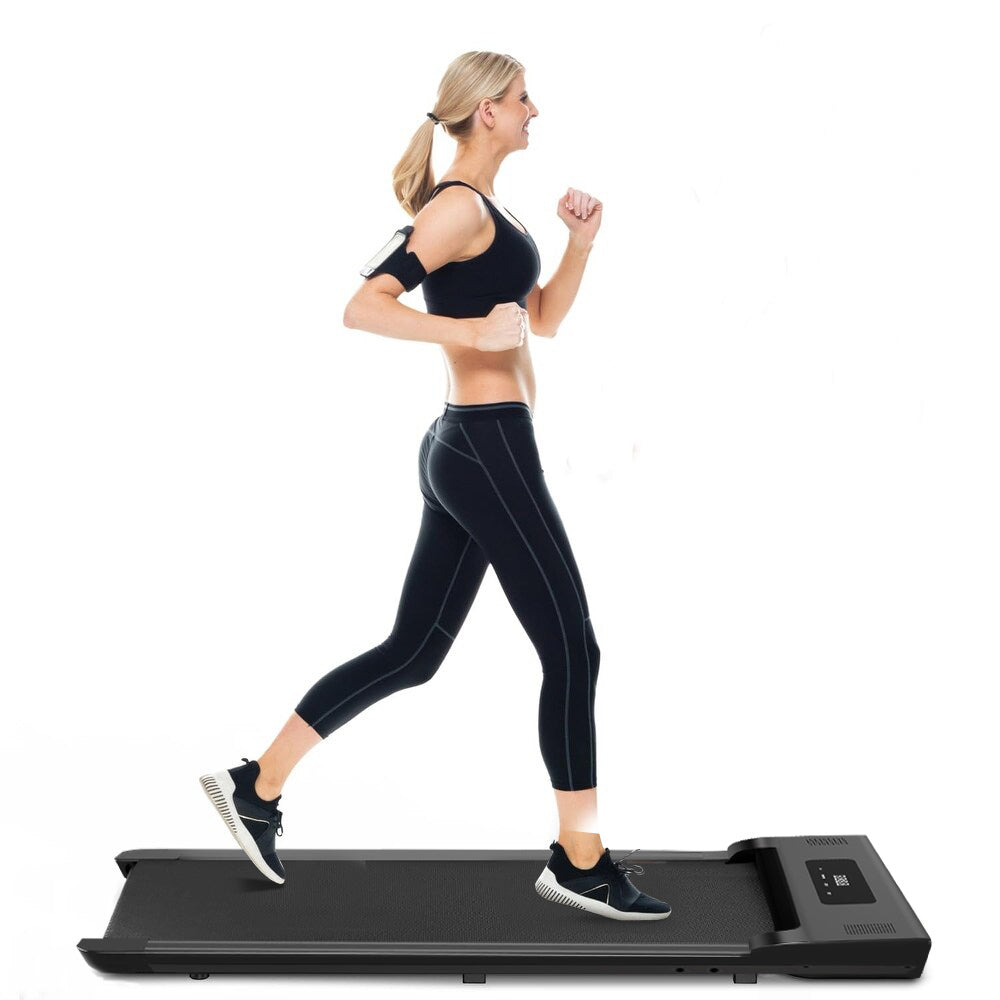 2-in-1 Fitness Foldable Electric Treadmill Exercise Machine Walking Running Pad